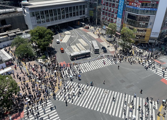 渋谷のスクランブル交差点のイメージ画像です。