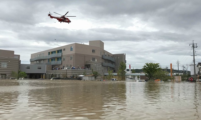 水没してしまった病院の画像です。